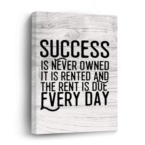 Cadre motivante Success Is Never Owned toile inspirante pour réaliser vos rêves