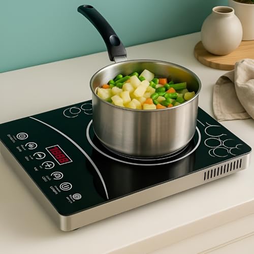Digital Ceramic Cooker 2000W Touch Infrared LED Temperature Display Smart Electric Heater Timer Different Heat Settings Ideal for Multiple Types of Pots