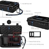 LEKUFEE Travel Waterproof Hard Case for DJI Osmo 360, Battery, and Other Accessories(Case & Bag Only) - Image 3