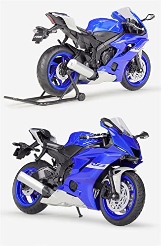 Modelo de motocicleta Yamaha 2020 YZF-R6 1:12 azul miniatura 3