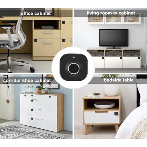 Fingerprint Cabinet Lock - APP Control Semiconductor Biometric Lock with Multiple Unlocking Methods, Locker Lock for Home and Office - Image 5