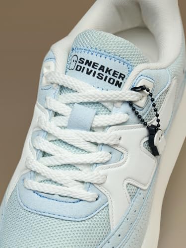 Image of The Souled Store Milano: Women and Girls Low Top Sneakers Retro Trainer Microfiber Suede and Engineered Mesh Cushioned Insole Retro Sole Lace Up Lightweight Breathable
