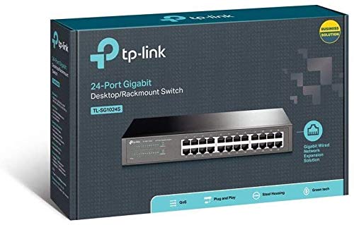 TP-Link 24 Port Gigabit Ethernet Switch Desktop/ Rackmount Plug & Play Shielded Ports Sturdy Metal Fanless Quiet Traffic Optimization Unmanaged (TL-SG1024S) by TP-Link - Image 6