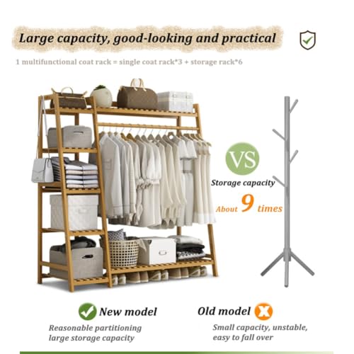 Perchero y estante de madera para ropa, el armario abierto ideal para transformar tu dormitorio 7