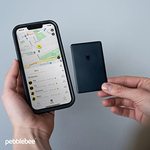 Pebblebee Card | Rechargeable Item Tracker | Compatible With Apple Find My | 500Ft Bluetooth | Water Resistant | Works With Google Assistant & Amazon Alexa #TOP3