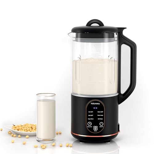 Holumany Nut Milk Maker, 35oz Automatic Milk Maker for Homemade Almond, Oat, Soy Milk, Plant-Based Milk and Non-Dairy Beverages, Milk Maker Machine with Delay Start/Keep Warm/Self Clean/Boil Water by Holumany - Used condition - US$14.31
