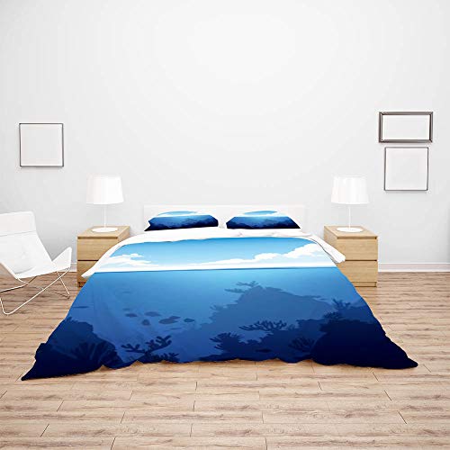 Housse de couette polyester CHEHONG super doux parure de lit 3 pièces Long Twin - 4