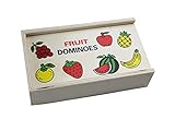Dominó Frutas Madera 28 Piezas para niños Juegos de Memoria Juegos Juguetes educativos Niños .