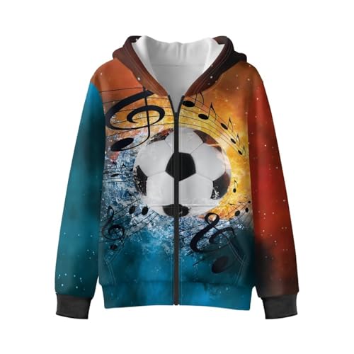 Boys' Full Zip Hoodie Warm Kids Fall Hooded Sweatshirt with Pocket Casual Long Sleeve Thin Jacket for Park Play S-XL2