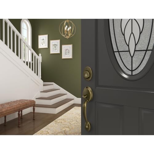 Image of SCHLAGE Front Door Handleset, Right Hand Accent Lever, Antique Brass