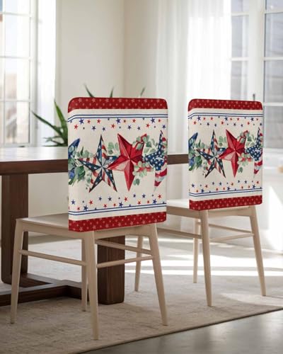 Xyliovatrix Red 4th of July Chair Covers Set of 8,