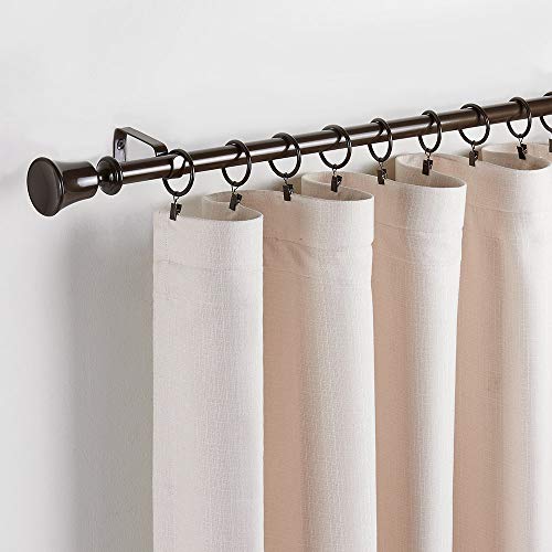 image for ARPENTER 40 Pack Bronze Curtain Rings with Clips for Drapes, 2.2 inch 