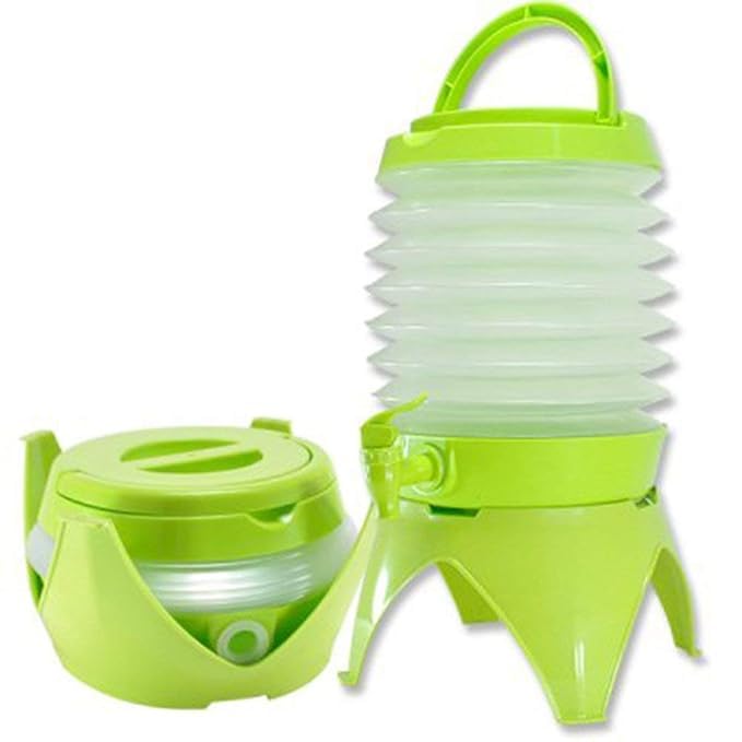GNOLY 5.5L Collapsible Water Storage Bucket Water Container Folding Water Beverages Dispenser for Home, Outdoor, Party, Traveling, Picnic 1