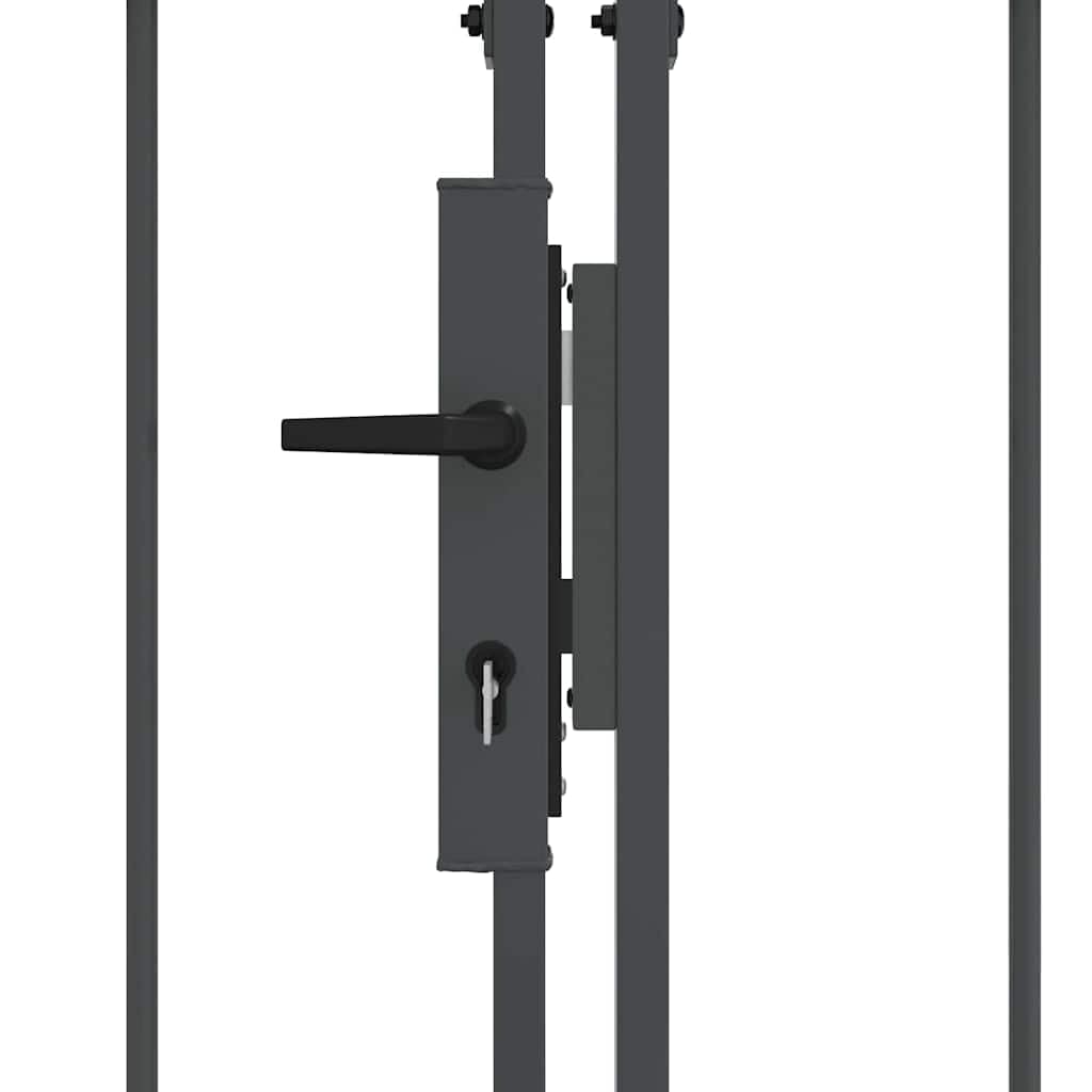 Gartentor verschließbar bogenförmig 4 x 1,25 m grau