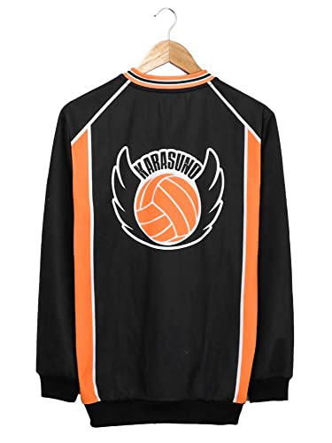 Image of ComicSense.xyz Unisex Haikyuu Anime Jacket for Men and Women, Karasuno Printed Cosplay Anime Bomber Jackets