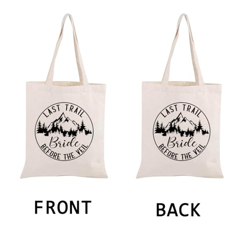 Bolso tote PWHAOO para despedida de soltera 'Last Trail Before the Veil', ideal para senderismo y montaña miniatura 5