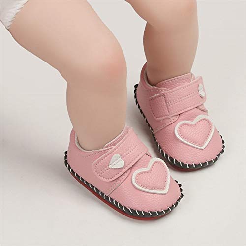 Image of HsdsBebe Baby Boys Girls Pu Leather Hard Bottom Walking Sneakers Toddler Rubber Sole First Walkers Infant Cartoon Slippers Crib Shoes