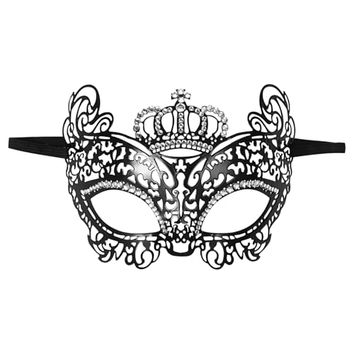 Masque vénitien noir pour bal masqué et soirée costumée