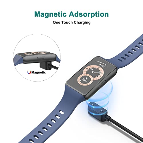 Image of Meliya Charging Cable for Huawei Band 10 9 8 7 6 / Honor Band 6 / Watch ES /Watch FIT,Fast USB Smart Watch Charging Cable Cord 3.3ft (100cm),Black