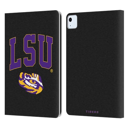 Head Case Designs Officially Licensed Louisiana State University LSU Campus Logotype Leather Book Wallet Case Cover Compatible with Apple iPad Air 2020/2022