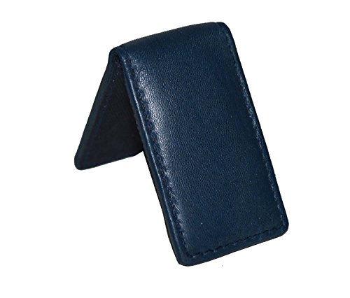 Image of LB LEATHERBOSS Men's New Leather Strong Magnetic Money Clip (Blue)
