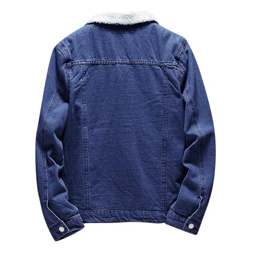 Winter Coats for Men Thicken Warm Zip Up Vintage Hunting Long Sleeve Fleece Lined Sherpa Big and Tall Outerwear3