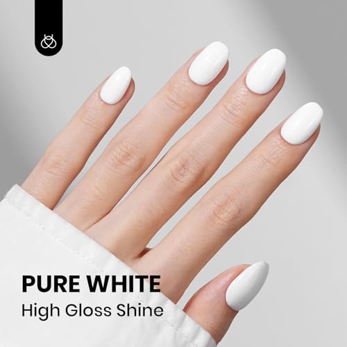 Image of Beetles Black and White Gel Polish, 2 Pcs 15ml, HEMA-Free French Nails | Two 15ml HEMA-free gel colors cover black and white French tips, nail art, and salon-style DIY manicures.