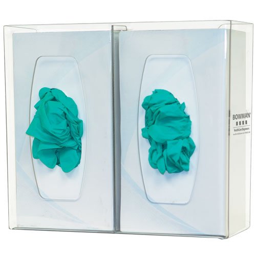 BOWMAN - Glove Box Dispenser - Double with Divider 11.38"W x 10.13"H x 4.00"D