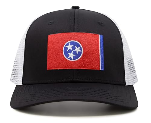 Image of International Tie State Hat for Men and Women, Adjustable Snapback Trucker Baseball Cap with Embroidered Patch