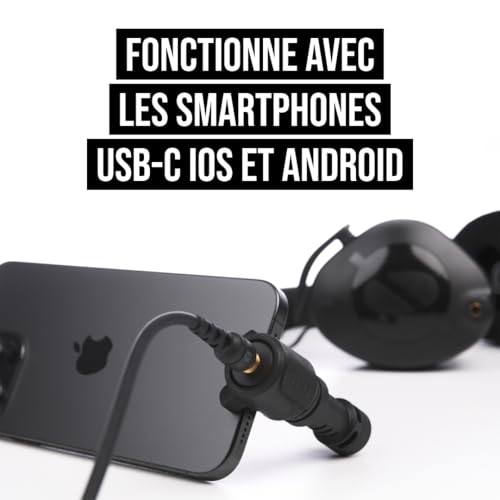Microphone directionnel USB-C RØDE VideoMic Me-C+ pour smartphones iOS et Android