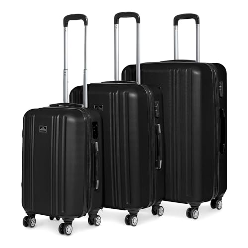 Dellonda 3-Piece Lightweight ABS Luggage Set with TSA Lock - DL11