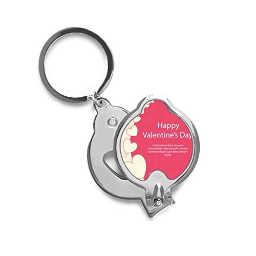Coupe-ongles rose blanche Bonne Saint-Valentin pour un soin des mains romantique et élégant