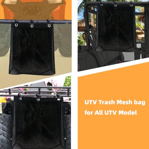 Image of Universal UTV Trash Bag Mesh,Trash Sack for UTV,PVC Mesh Organizer,Compatible with Polaris RZR, Can-Am(24''*16.9''*10.6'')