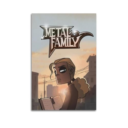 FDGUERFG Póster de metal familiar de anime, 1 póster decorativo para pared e imagen artística moderna para decoración de dormitorio familiar, 60 x 90 cm