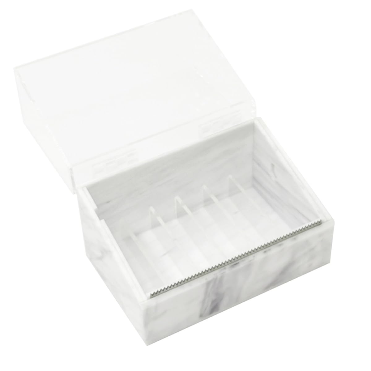Hohopeti Praktischer Acryl Klebebandschneider mit Raster Sicherer Wimpernklebebandspender für Zuhause und Kosmetikstudio Langlebiges Schneidwerkzeug
