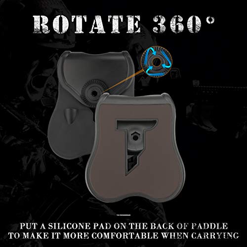 Universal Owb Holster For Berreta Apx/Cz 75 / Ruger Security9 - Compact & Full Size Pistol Carrier | Index Finger Released | Adjustable Cant | Autolock | Outside Waistband | Matte Finish Black -Lh #TOP5