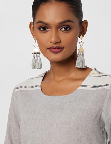 Image of Rangriti Grey Poly Cotton Straight Kurta for Women