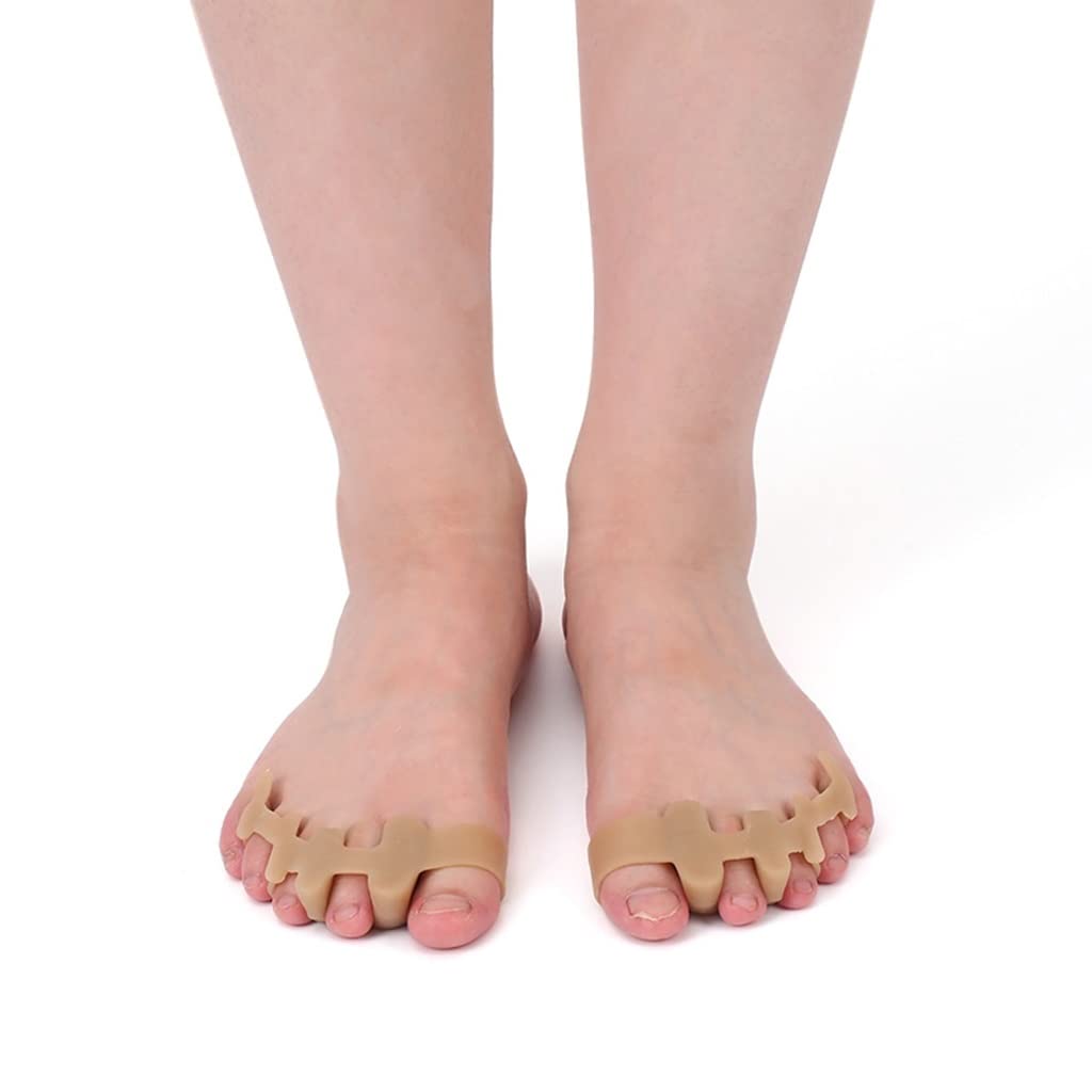 Separadores de dedos, separador de dedos, Corrector de dedos de juanetes de silicona suave, Separador de dedos de protección, Esparcidor de enderezador Hallux Valgus, Espaciadores de gel suave Herrami
