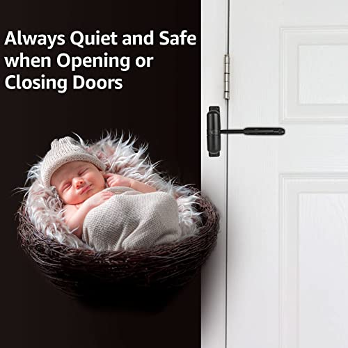 2Pcs Automatic Door Closer Safety Spring Door Closers, Adjustable Closing Door Hinge For Convert Hinged Doors To Self-Closing, Black Door Closer Auto For Residential, Commercial #TOP3