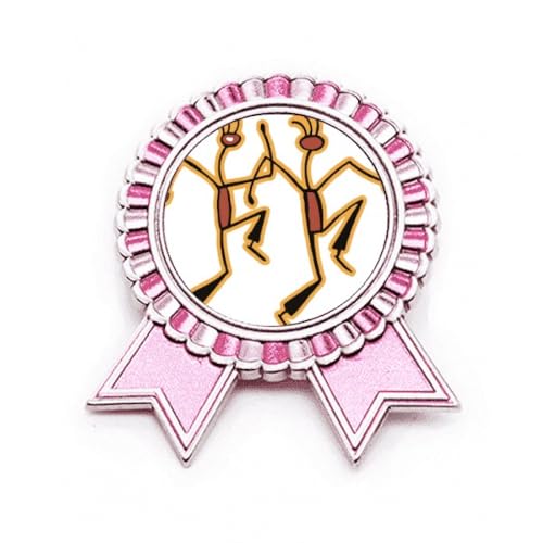 Broche figurine égyptienne dansante métal rose pour veste