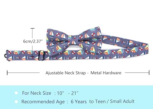 Image of OCIA Cute Pattern Pre-tied Bow Tie Adjustable Bowties for Adult & Children
