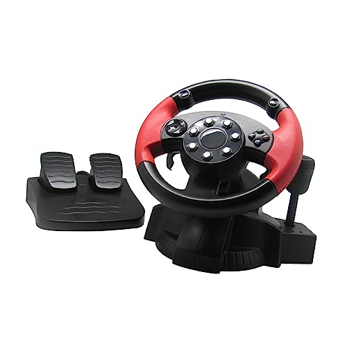 Image of Race Steering Wheel with Floor Pedals Gaming Accessories Gaming Racing Wheel|Controllers & Attachments|Video Games & Consoles