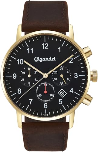 Montre Hommes Analogique Gigandet Quartz Japonais Bracelet Cuir Premium
