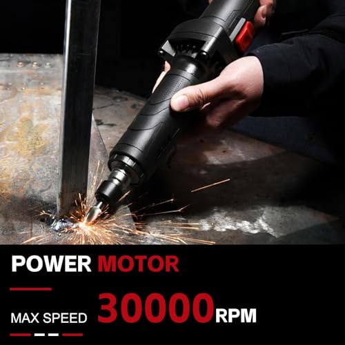 Image of AOBEN Power Die Grinder Tool with 6 Speed Control Max 30000RPM, Electric Straight Grinder Tool with 1 /4 inch Collet, Heavy-Duty for Metal Grinding, Polishing, Welding Repair