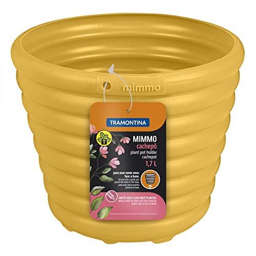 Tramontina Cachepô/vaso Para Flores Mimmo, Amarelo, 1,7 L