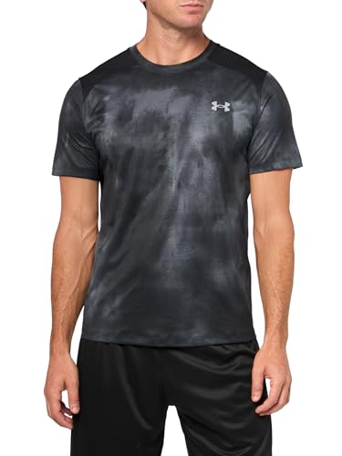 Under Armour Men's CoolSwitch Printed Short Sleeve T Shirt, (003) Black/Castlerock/Reflective, XX-Large