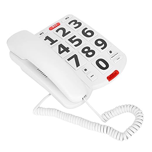 Fast telefon för äldre, sladdtelefon för äldre, styv design justerbar för hörselskadade äldre
