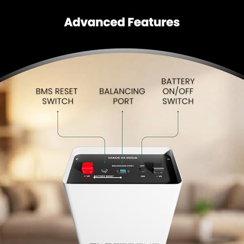 Image of 25.6V 100Ah Lithium-Ion Battery | Advanced LiFePO4 Battery for Home Inverter & Solar Backup | Wall-Mounted | Lightweight | Maintenance-Free | Long Life with 5-Year Warranty