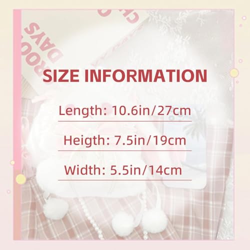 Kawaii Lolita Crossbody Bag for Women - Japanese Plush Rabbit Bunny Shoulder Purse with Pearl Strap Cosplay Gifts3