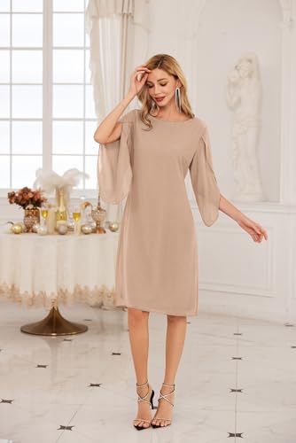 Image of GRACE KARIN Womens Formal Wedding Guest Dress 2026 Chiffon Cocktail Dress Mother of the Bride Dresses Midi Fashion Clothing